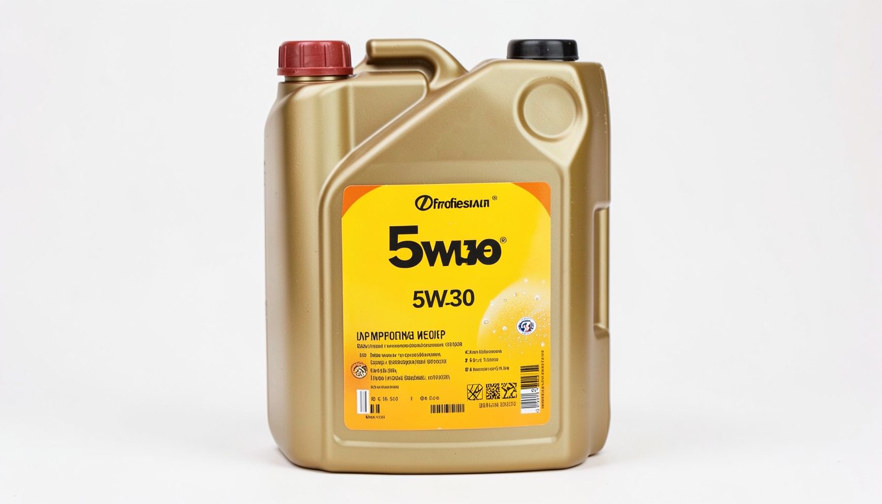 Канистра моторного масла 5W30, золотисто-желтая этикетка
